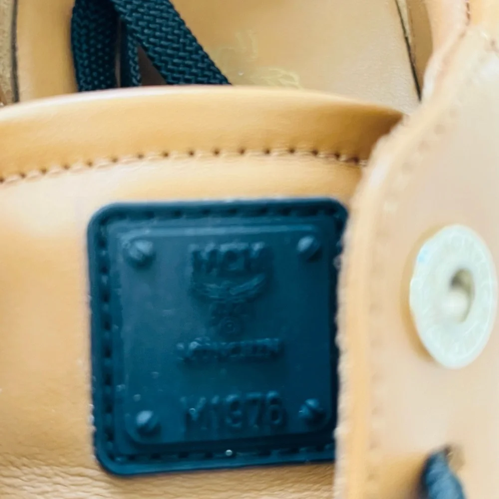 NWOB MCM women's sneakers in luggage tan 38